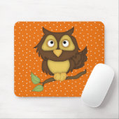 Cartoon-Eule (Tan) Mousepad (Mit Mouse)