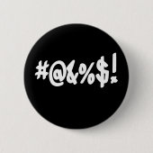 Cartoon Expletive Swearing Curse Funny Symbole Button (Vorderseite)