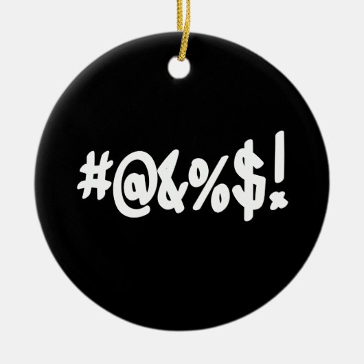 Cartoon Expletive Swearing Curse Funny Symbole Keramik Ornament (Vorne)