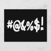 Cartoon Expletive Swearing Curse Funny Symbole Postkarte (Vorderseite)