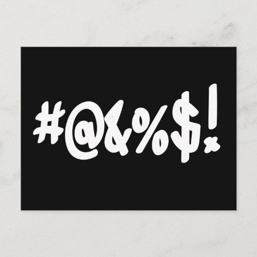 Cartoon Expletive Swearing Curse Funny Symbole Postkarte (Vorderseite)