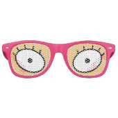 Cartoon Eyelashes Sonnenbrillen (pink) (Vorderseite)