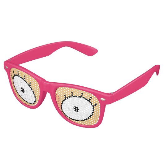 Cartoon Eyelashes Sonnenbrillen (pink) (Schrägansicht)