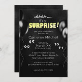 Cartoon Eyes im Dunklen Funny Surprise Party Einladung (Vorne/Hinten)