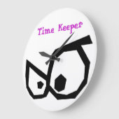 Cartoon Eyes Time Keeper Wall Clock Große Wanduhr (Winkel)