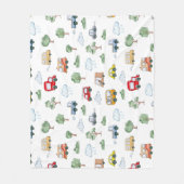 Cartoon-Fahrzeuge mit nahtlosem Muster Fleecedecke (Vorderseite)