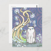 Cartoon Fairy Bunny Rabbit Fantasy Kunst Postkarte (Vorne/Hinten)
