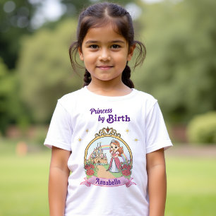Cartoon Fairytale Princess Girl's Birthday T - Shi T-Shirt