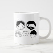 Cartoon "Family Faces" Jumbo-Tasse (Rechts)