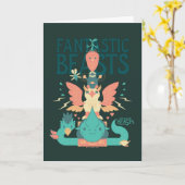 Cartoon Fantastic Beasts Emerge From Suitcase Karte (Gelbe Blume)