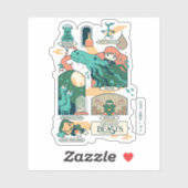 Cartoon Fantastic Beasts Scenes Aufkleber (Blatt)