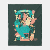 Cartoon Fantastic Beasts With Newt Scamander Fleecedecke (Vorderseite)