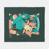 Cartoon Fantastic Beasts With Newt Scamander Fleecedecke (Vorderseite (Horizontal))