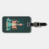 Cartoon Fantastische Bestien entstehen aus dem Kof Gepäckanhänger (Vorderseite horizontal)