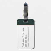 Cartoon Fantastische Bestien entstehen aus dem Kof Gepäckanhänger (Rückseite vertikal)