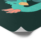 Cartoon Fantastische Bestien entstehen aus dem Kof Poster (Ecke)