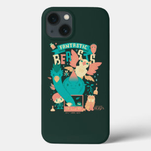 Cartoon Fantastische Bestien mit Newt Scamander Case-Mate iPhone Hülle