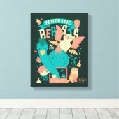Cartoon Fantastische Bestien mit Newt Scamander Leinwanddruck (Insitu (Holzboden))