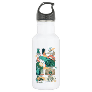 Cartoon Fantastische Bestien Szenen Edelstahlflasche