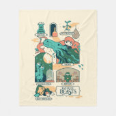 Cartoon Fantastische Bestien Szenen Fleecedecke (Vorderseite)