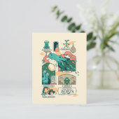 Cartoon Fantastische Bestien Szenen Postkarte (Stehend Vorderseite)