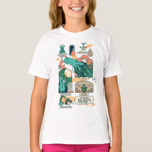 Cartoon Fantastische Bestien Szenen T-Shirt