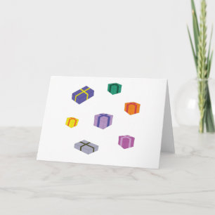 Cartoon Farbige Geschenkboxen Feiertagskarte