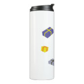 Cartoon Farbige Geschenkboxen Thermosbecher (Nach links gedreht)