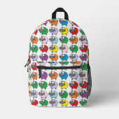 Cartoon Farbiges Schafmuster Bedruckter Rucksack (Vorderseite)