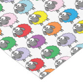 Cartoon Farbiges Schafmuster Kurzer Tischläufer (Ecke)