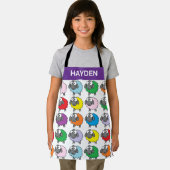 Cartoon Farbiges Schafmuster Personalisiert Schürze (Insitu)