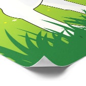 Cartoon Farm Szene mit Pferdekatze und Ziege Poster (Ecke)