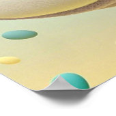 Cartoon-Faultier am Baumzweig Poster (Ecke)