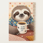 Cartoon-Faultier mit übertrieben schläfrigen Augen Planer (Rückseite)