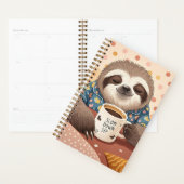 Cartoon-Faultier mit übertrieben schläfrigen Augen Planer (Anzeige)