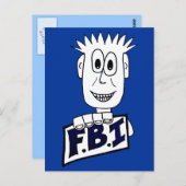 Cartoon FBI Agent Postkarte (Vorne/Hinten)