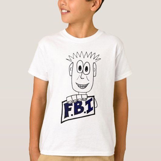Cartoon FBI-Agent T-Shirt (Vorderseite)