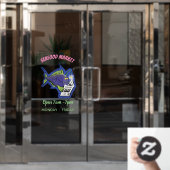 Cartoon Fensteraufkleber (Büro Tür)