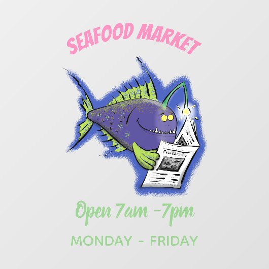 Cartoon Fensteraufkleber (Blatt)