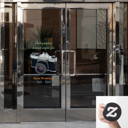 Cartoon Fensteraufkleber (Büro Tür)