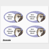 Cartoon Ferret Ovaler Aufkleber (Blatt)