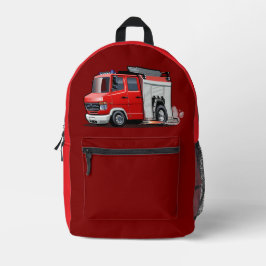 Cartoon-Feuerwehrfahrzeug Bedruckter Rucksack