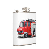 Cartoon-Feuerwehrfahrzeug Flachmann (Rechts)