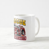 Cartoon-Feuerwehrfahrzeug Kaffeetasse (VorderseiteRechts)