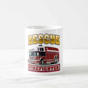 Cartoon-Feuerwehrfahrzeug Kaffeetasse