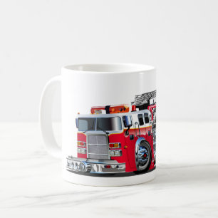 Cartoon-Feuerwehrfahrzeug Kaffeetasse