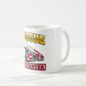 Cartoon-Feuerwehrfahrzeug Kaffeetasse (VorderseiteRechts)