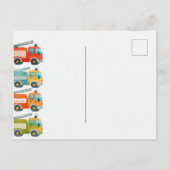 Cartoon-Feuerzug Postkarte (Rückseite)