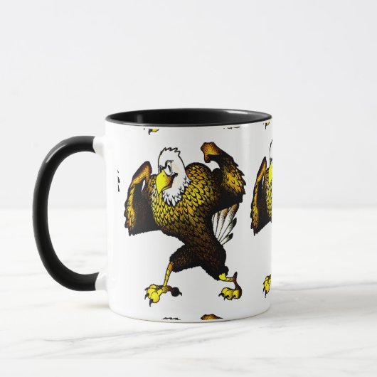 Cartoon Fighting Eagle Tasse (Links)