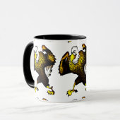 Cartoon Fighting Eagle Tasse (Vorderseite Links)
